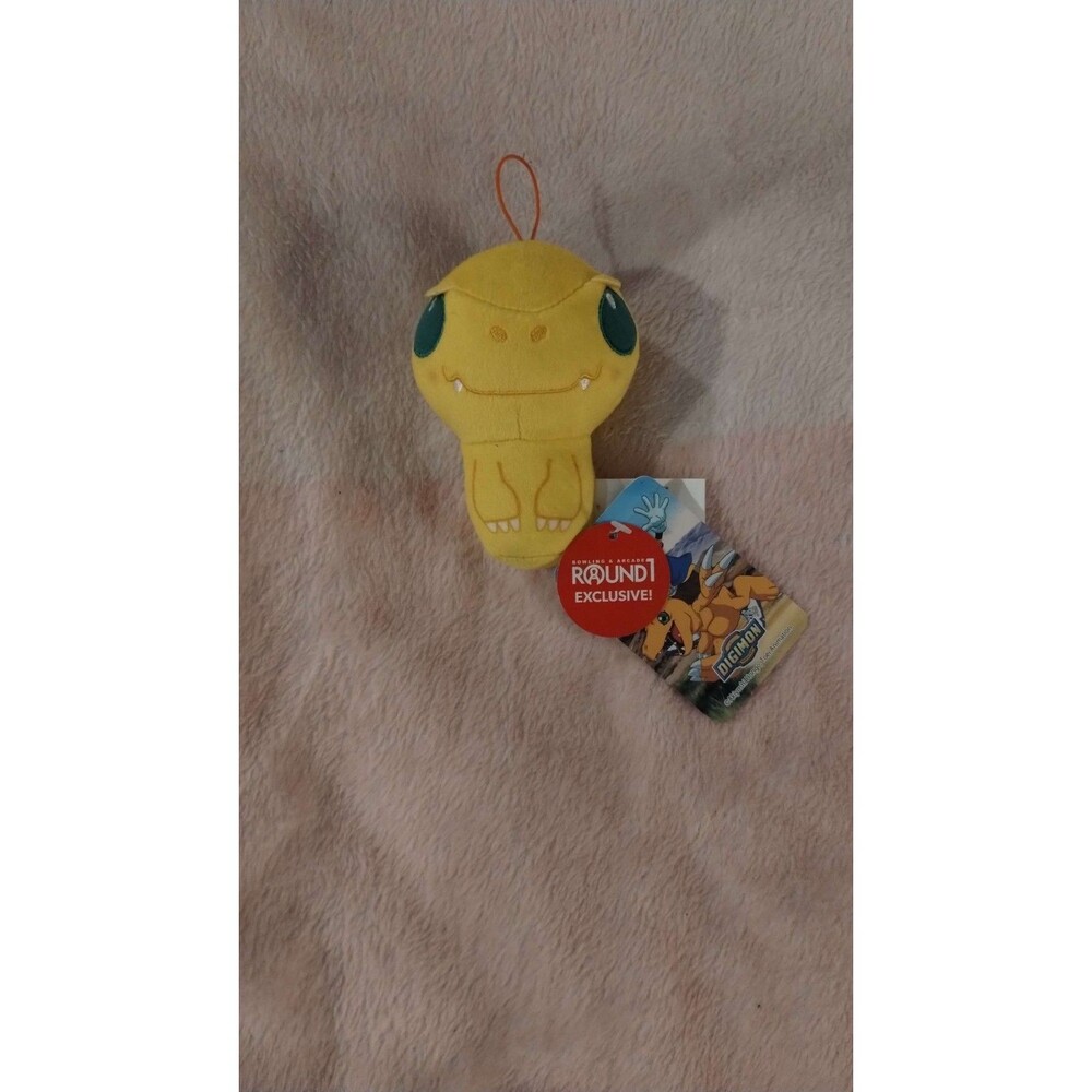 Digimon Yellow Plush Keychain Round1 Exclusive Agumon